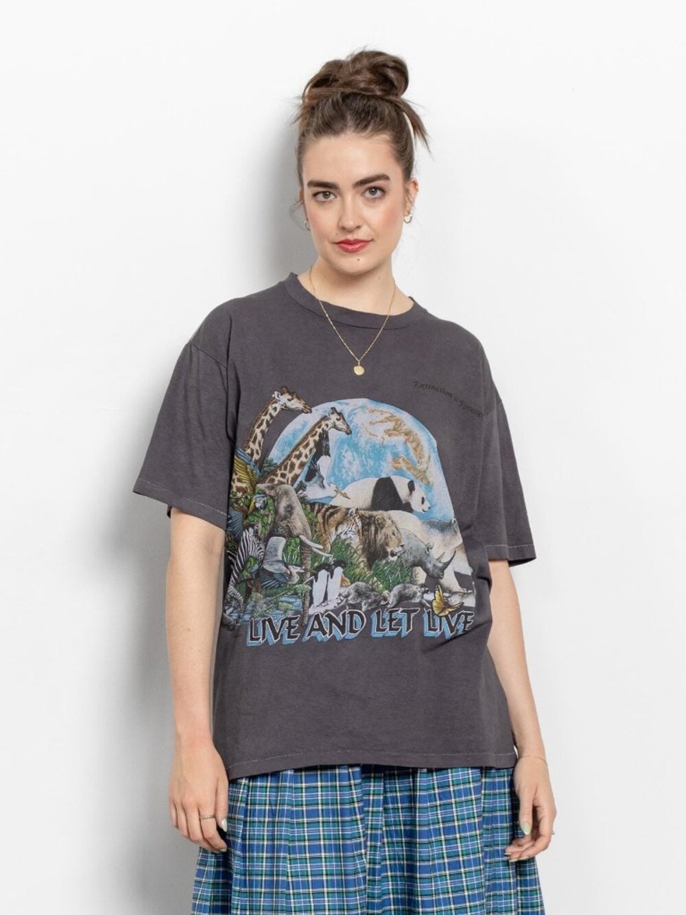 ANIMALS TEE ENDANGERED Species Giraffes Polar Bear Dye T-Shirts Vintage